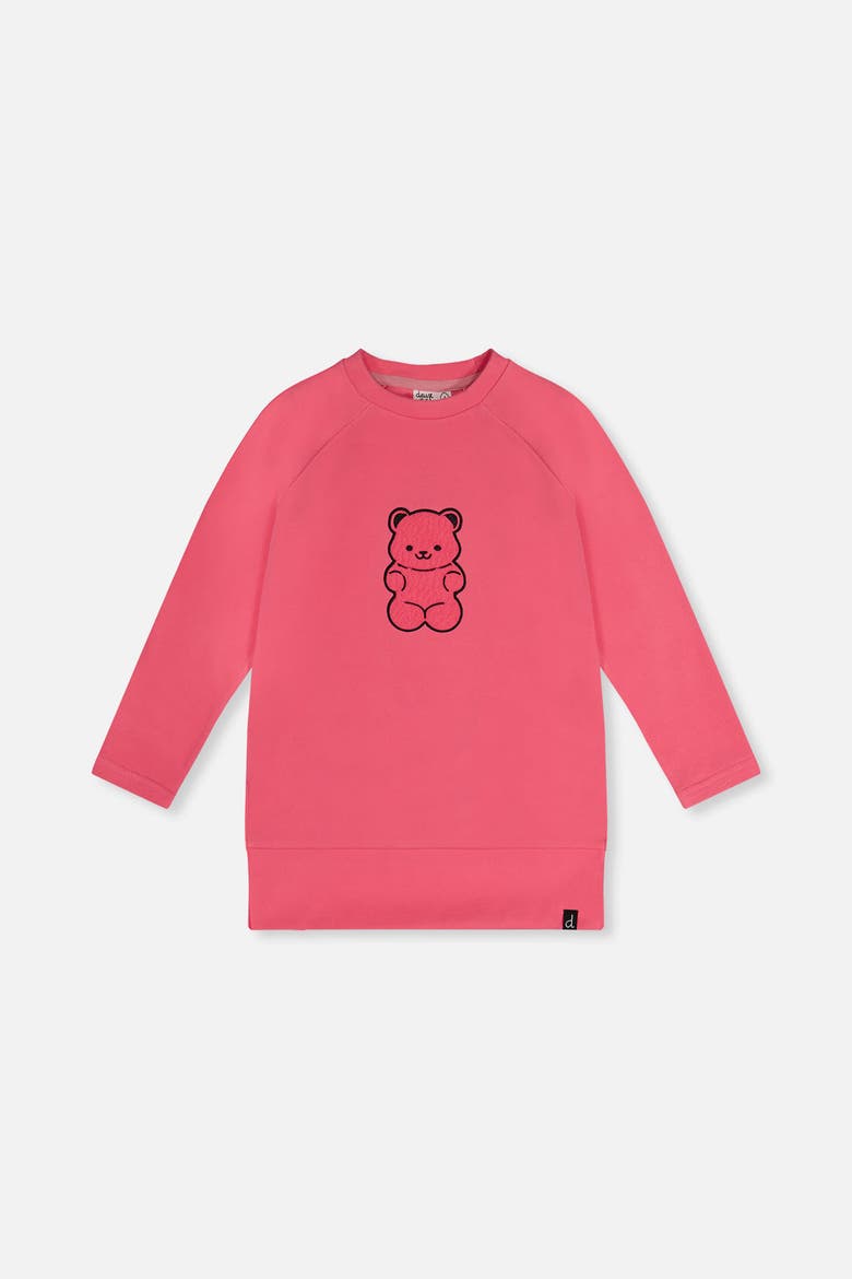 Gummy Bear Long Raglan Sleeves Relaxed Brushed Tunic Top, Main, color, Pink
