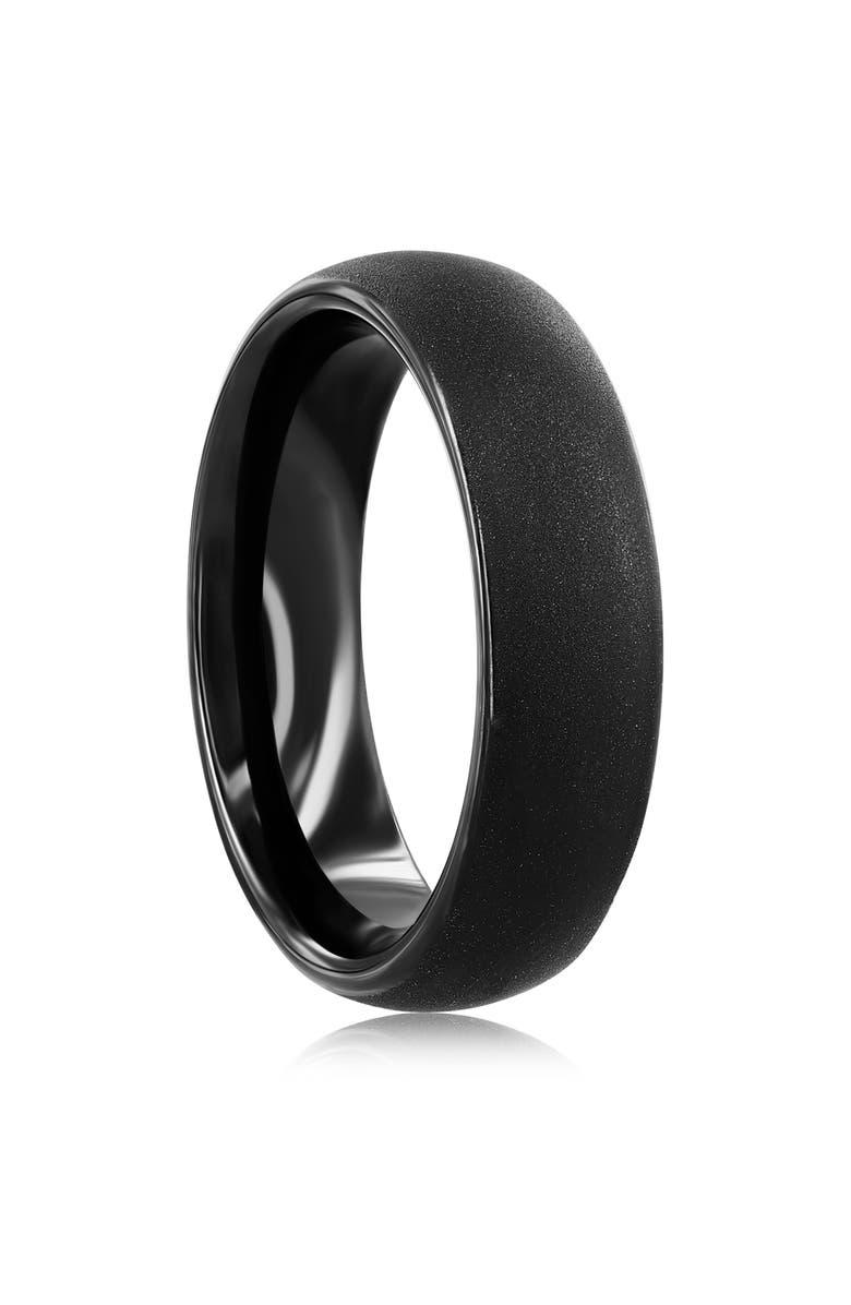 BLACKJACK Sanded Band Ring, Alternate, color, Matte Black