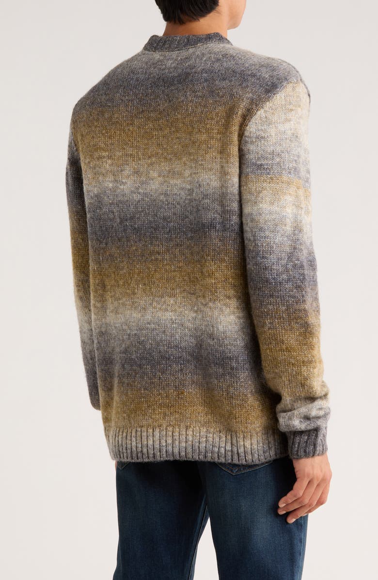 Lucky Brand Crewneck Ombré Sweater, Alternate, color, Stripe Beige