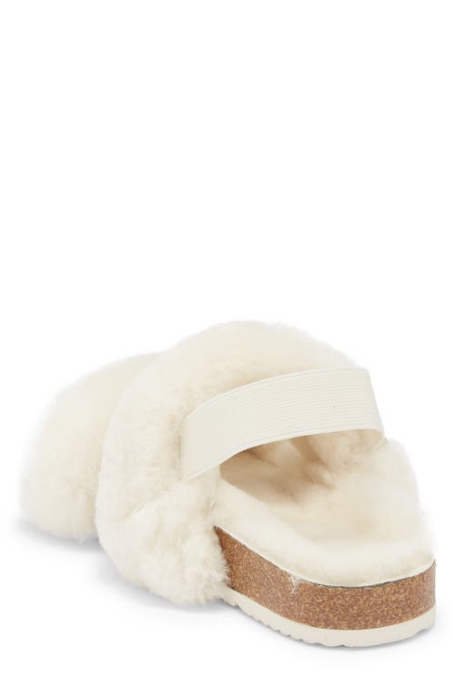 Ez Feet Genuine Shearing Two-band Sandal In White