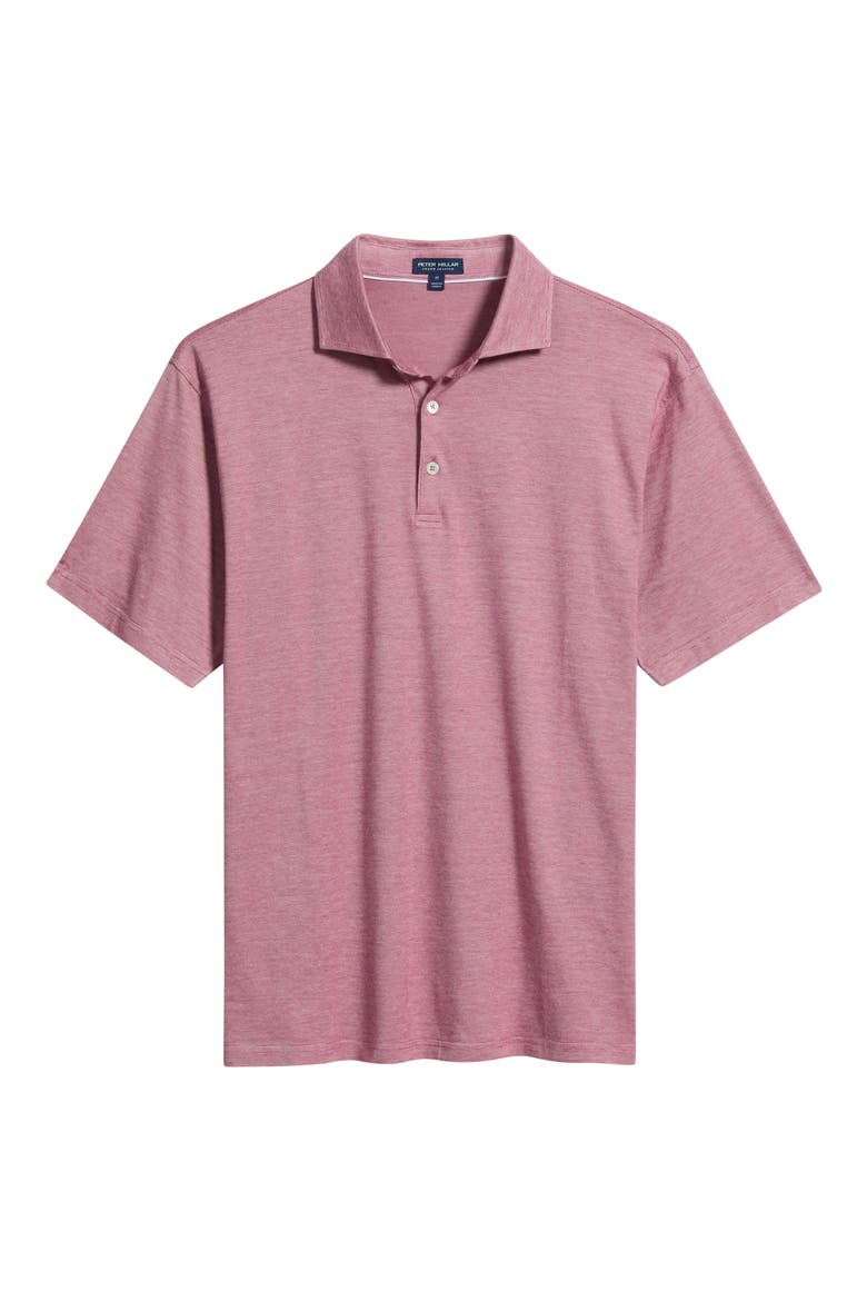 Crown Crafted Excursionist Flex Microstripe Polo, Alternate, color, RUBY DUSK
