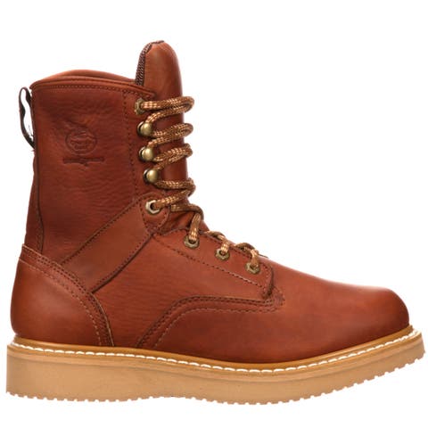 Slip Resistant Padded Wedge Work Boot