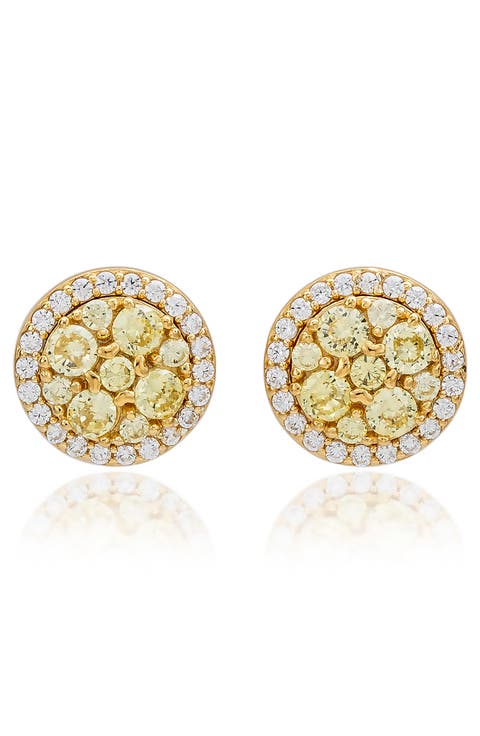 Cluster Halo Stud Earrings