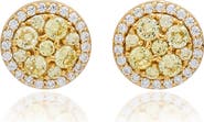 SUZY LEVIAN Cluster Halo Stud Earrings