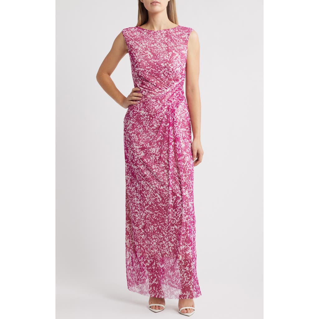 Maggy London Side Drape Midi Dress