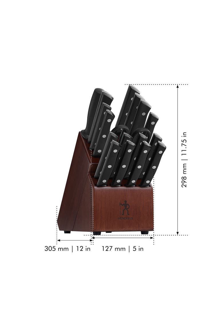 Dynamic 18-Piece Knife Block Set, Alternate, color, BROWN