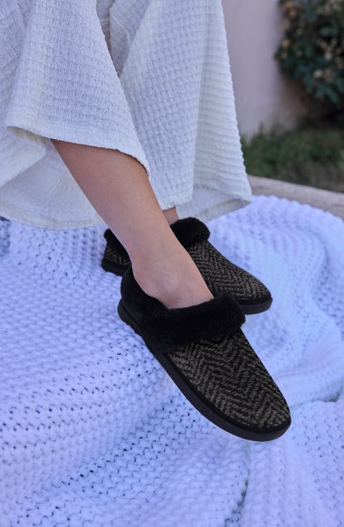 Toms Oslo Faux-fur Lined Convertible Slipper In Black