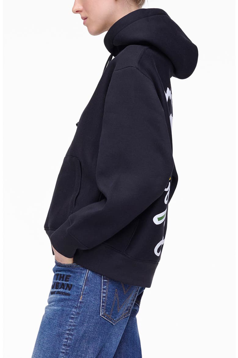 Marc Is Joy Daisy Graphic Hoodie, Alternate, color, BLACK