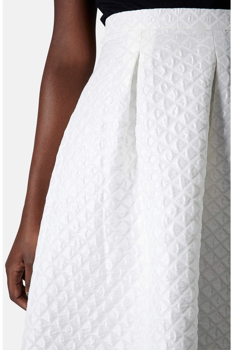 Diamond Jacquard Midi Skirt, Alternate, color, WHITE