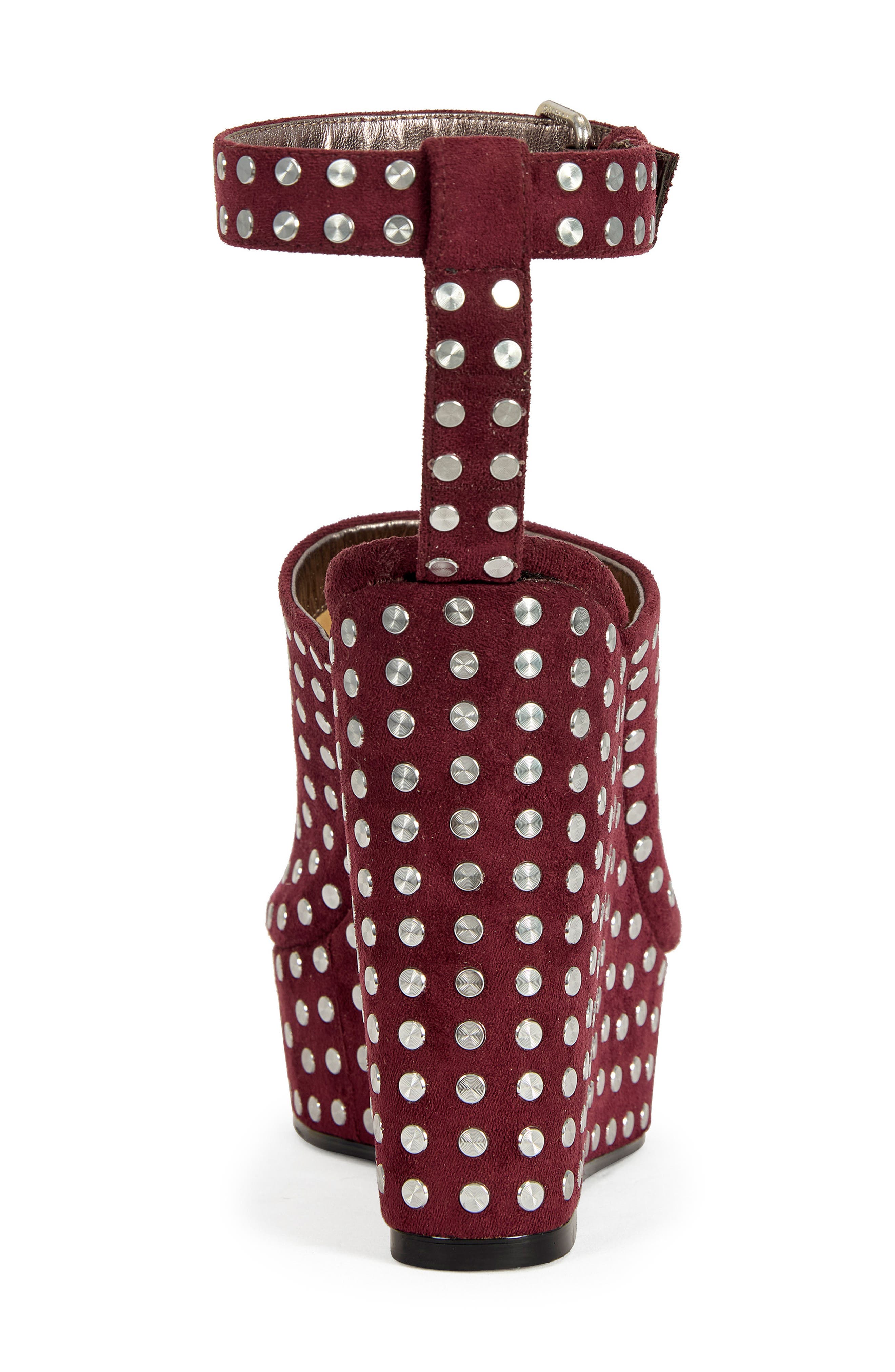 Mirova Studded Wedge Sandal, Alternate, color, PLUM