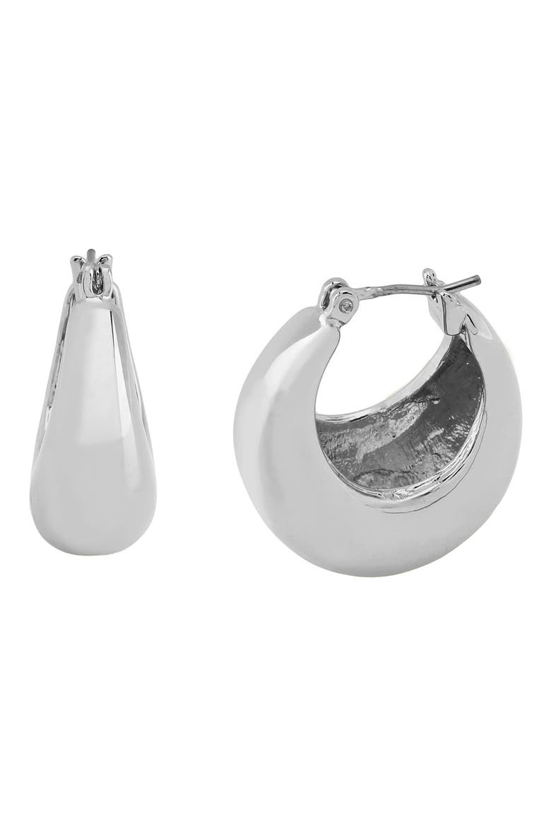 Huggie Hoop Earrings, Main, color, SILVER