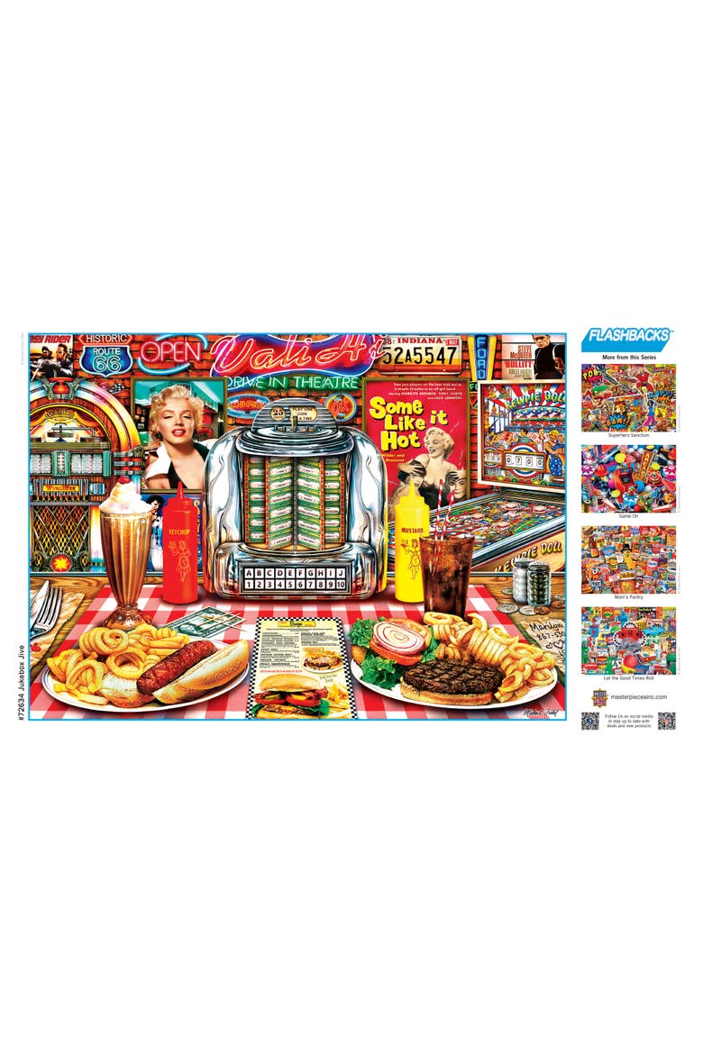 Jukebox Jive 1000 Piece Jigsaw Puzzle, Alternate, color, Multicolor