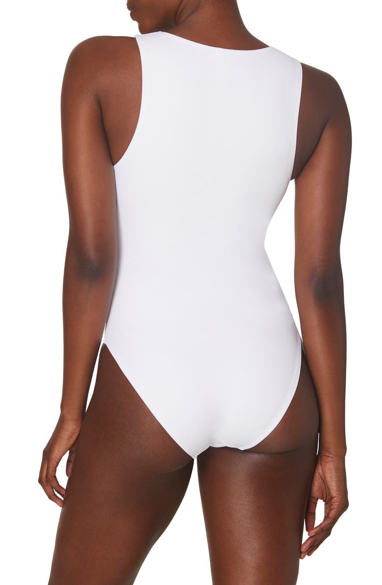 Andie Malibu Long Torso One-Piece Swimsuit, Alternate, color, White