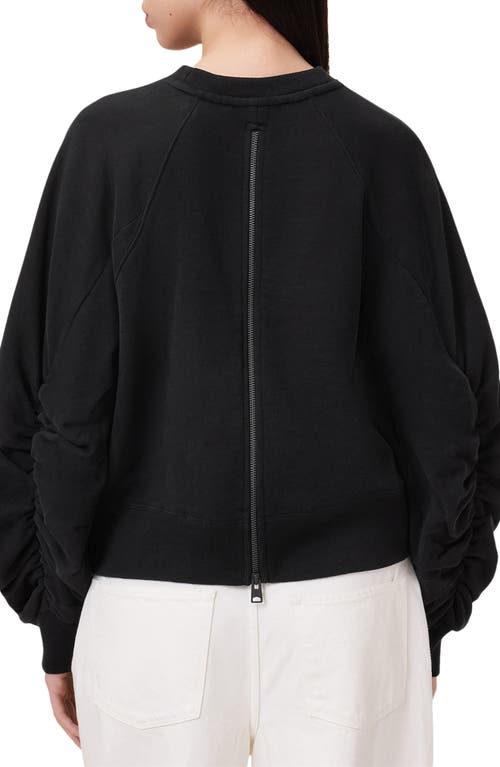 Allsaints Metallo Dana Printed Zip Sweatshirt In Black