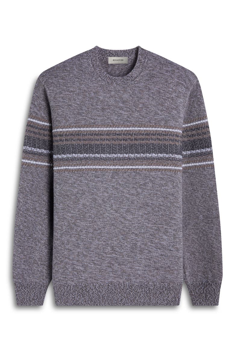 Chest Stripe Merino Wool Sweater, Alternate, color, WALNUT