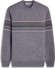 Bugatchi Chest Stripe Merino Wool Sweater