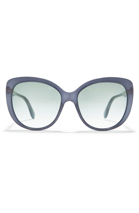 57mm Gradient Cat Eye Sunglasses