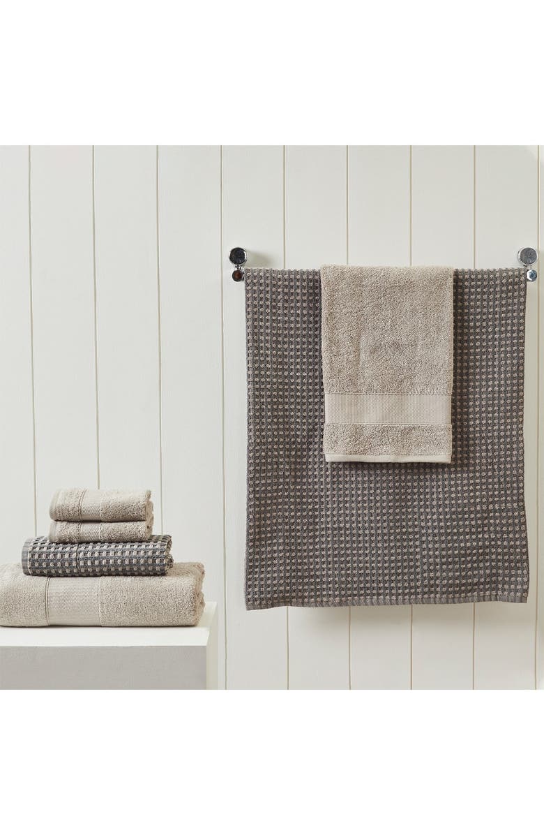 Modern Threads Luxury Spa Cobblestone Quick Dry 6-Piece Towel Set - White, Alternate, color, Charcoal