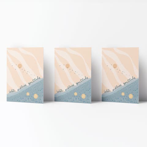 Thank You Greeting Card Pack (3ct) "With Endless Gratitude"