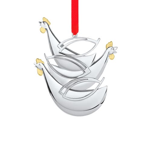 12 Days of Christmas Ornament, 3 French Hens