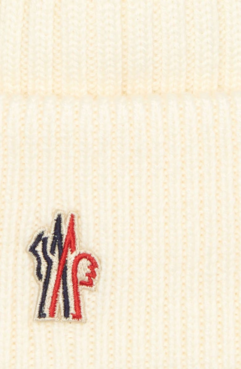 Moncler Grenoble Logo Patch Rib Wool Beanie, Alternate, color,