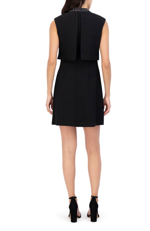 ELIZA J ELIZA J RHINESTONE EMBELLISHED POPOVER SLEEVELESS DRESS