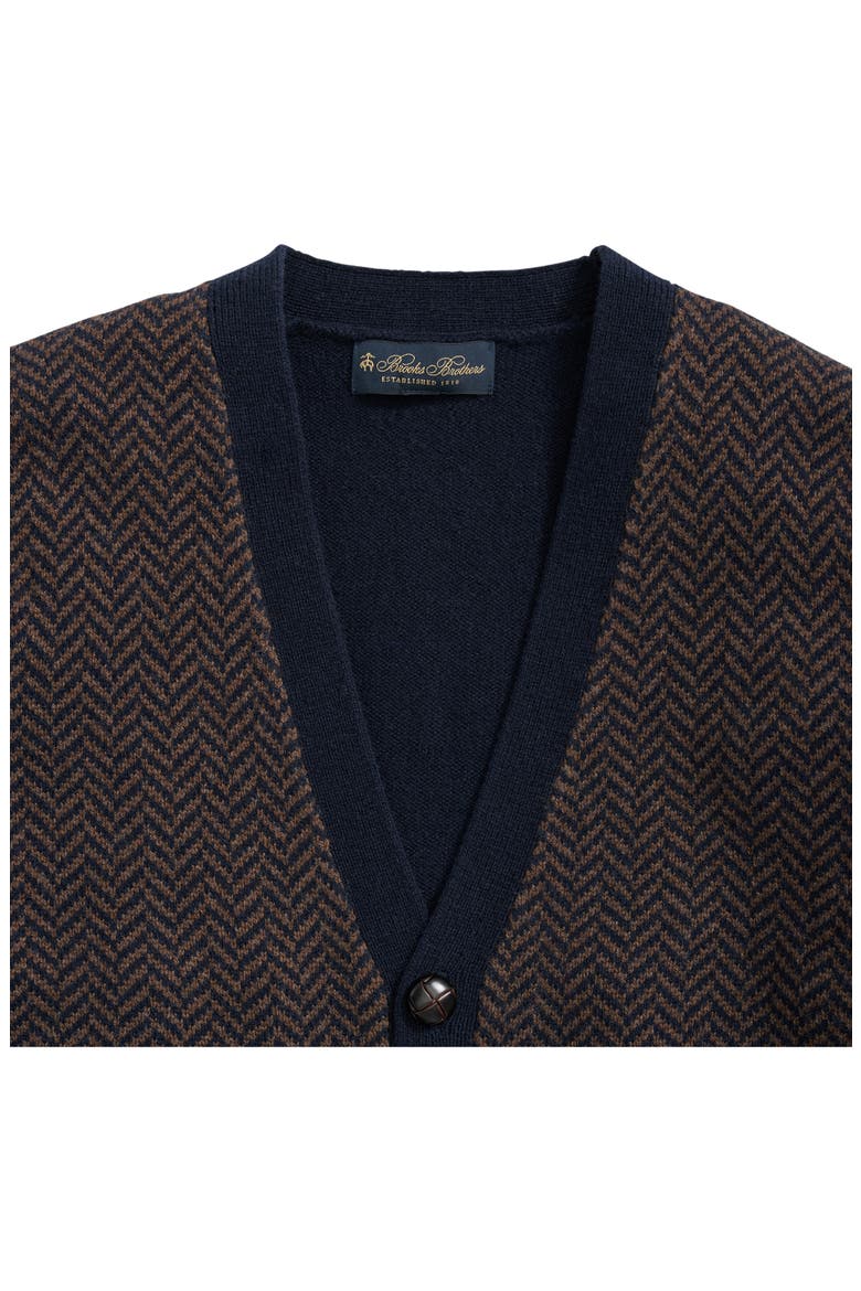 Herringbone Jacquard Wool Cardigan (Men) | Nordstrom