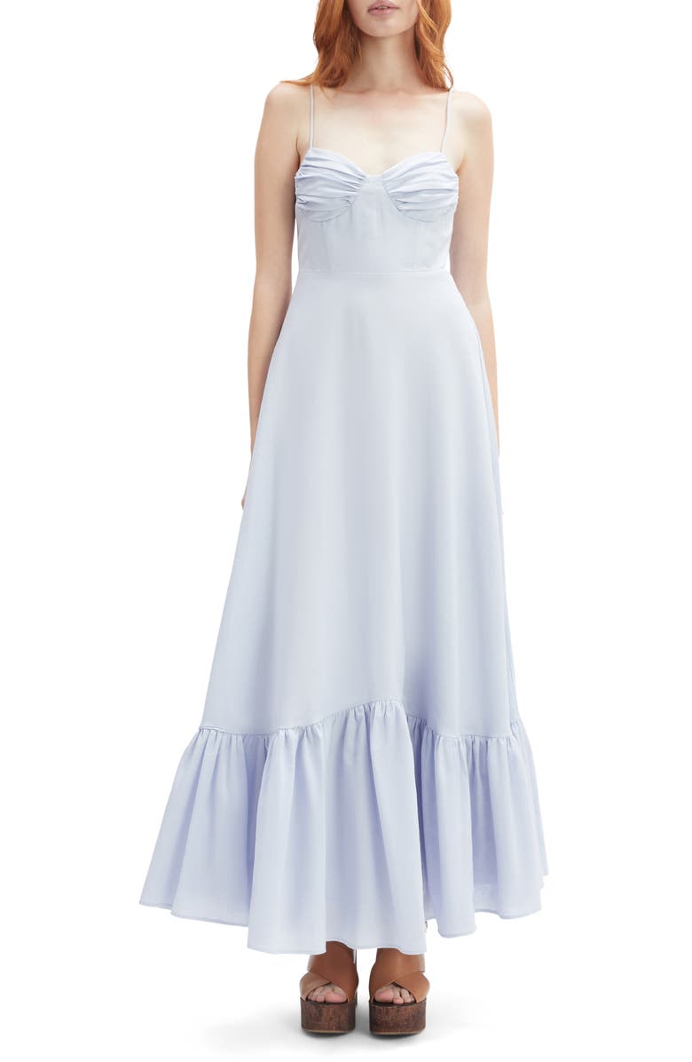 Bardot Marian Linen Blend Maxi Dress, Main, color, Soft Blue