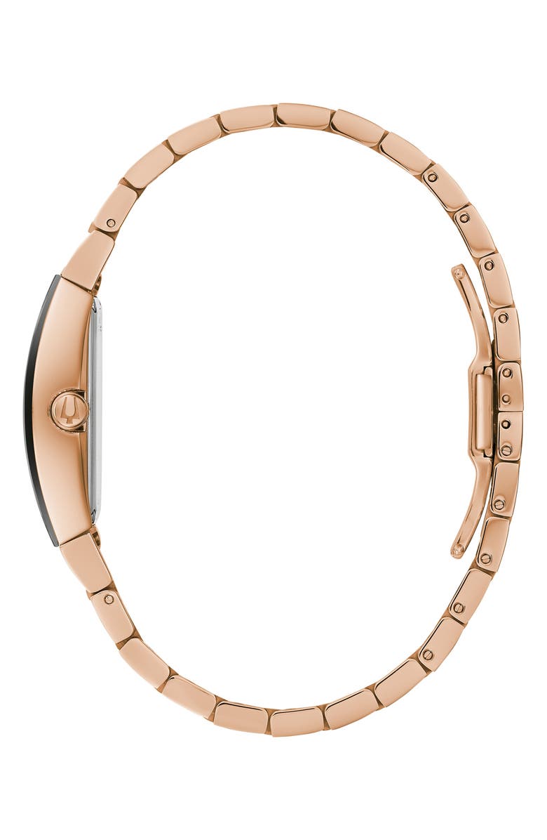 BULOVA Gemini Diamond Bracelet Watch, 30mm, Alternate, color, Rose Gold
