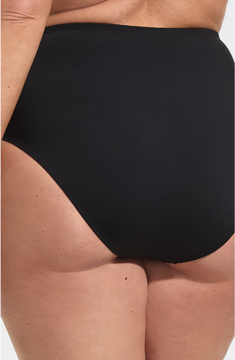 Lands' End Cheeky High Waisted Bikini Bottoms, Alternate, color, Black