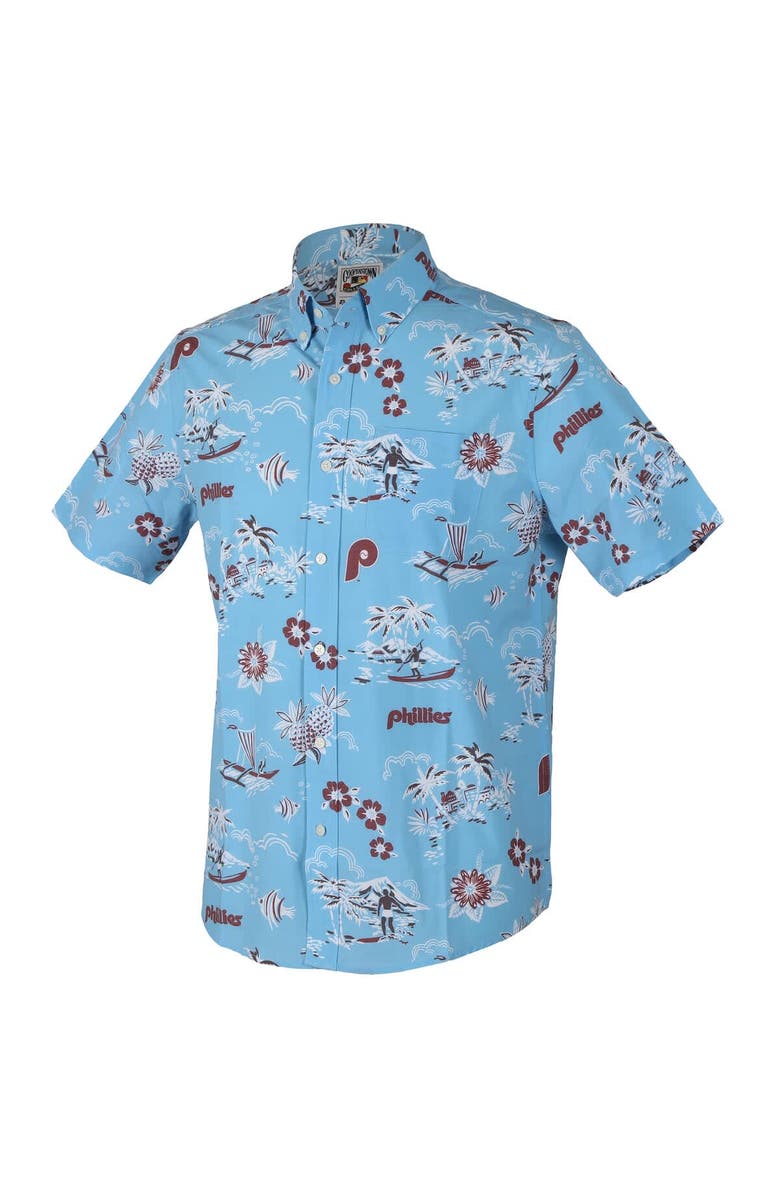 Reyn Spooner Men's Reyn Spooner Light Blue Philadelphia Phillies Kekai Button-Down Shirt, Alternate, color, Light Blue