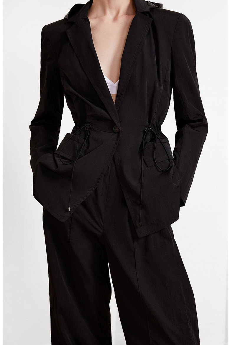 Water Resistant Travel Blazer, Main, color, Black