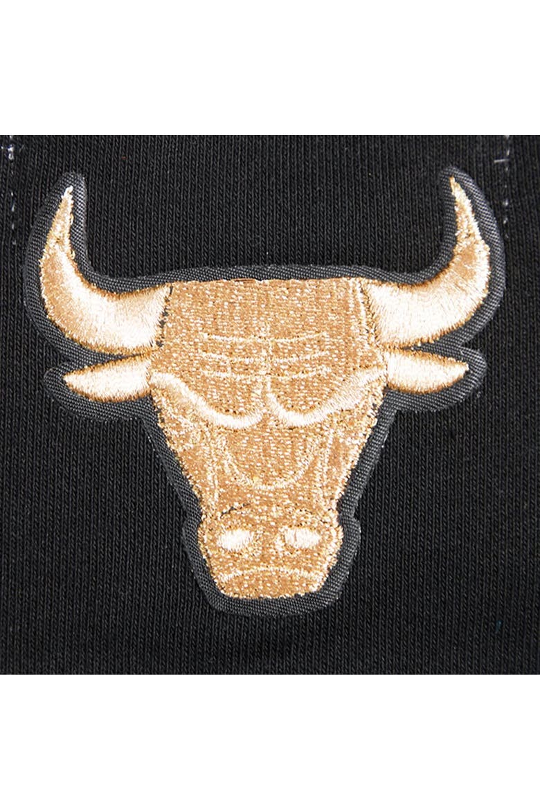Women's Pro Standard  Black Chicago Bulls Glam Cropped Pullover Sweatshirt, Alternate, color, Black