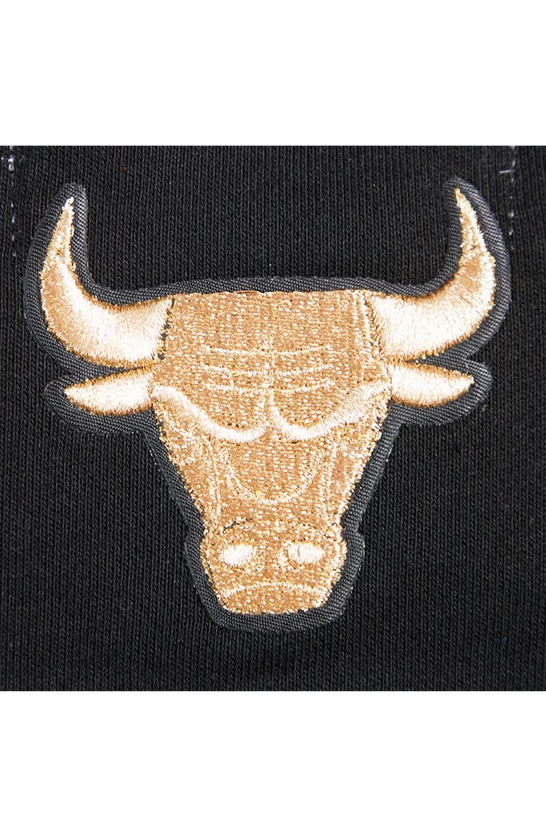 PRO STANDARD Women's Pro Standard Black Chicago Bulls Glam Cropped Pullover Sweatshirt, Alternate, color, Black