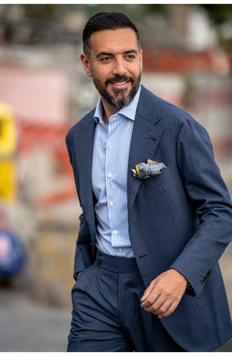 Elizabetta Fiastra - Silk Pocket Square for Men, Alternate, color, 