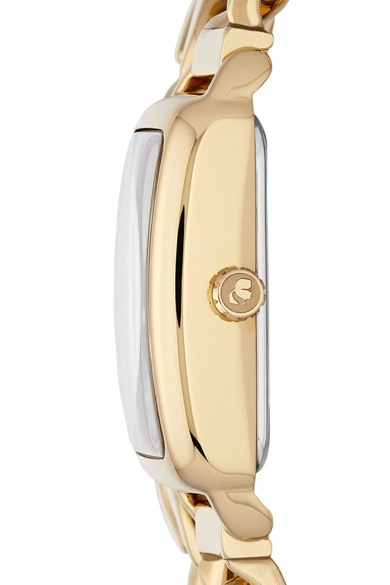 KARL LAGERFELD 'Kourbe' Double Wrap Bracelet Watch, 20mm x 30mm, Alternate, color, GOLD