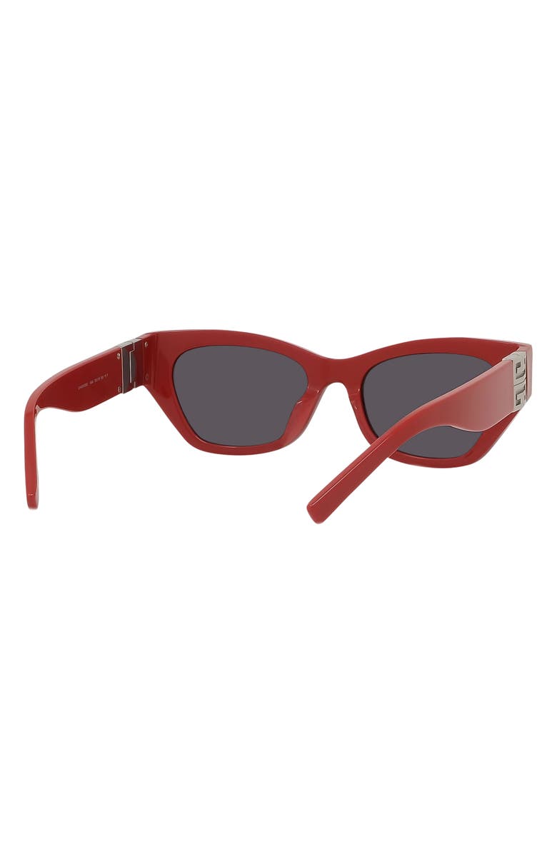 Givenchy 4G 55mm Cat Eye Sunglasses, Alternate, color, Shiny Red / Smoke
