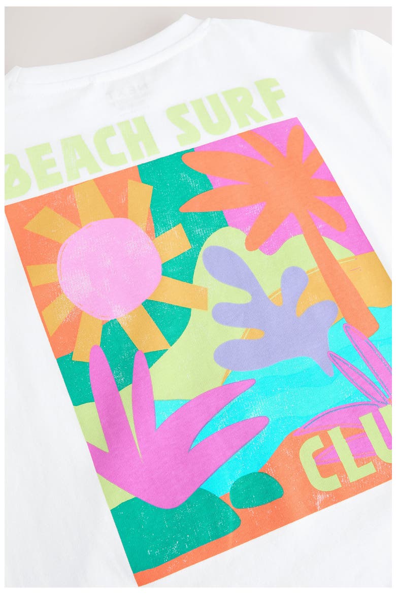 Kids' Summer Days Graphic T-Shirt & Bike Shorts Set, Alternate, color, BLUE