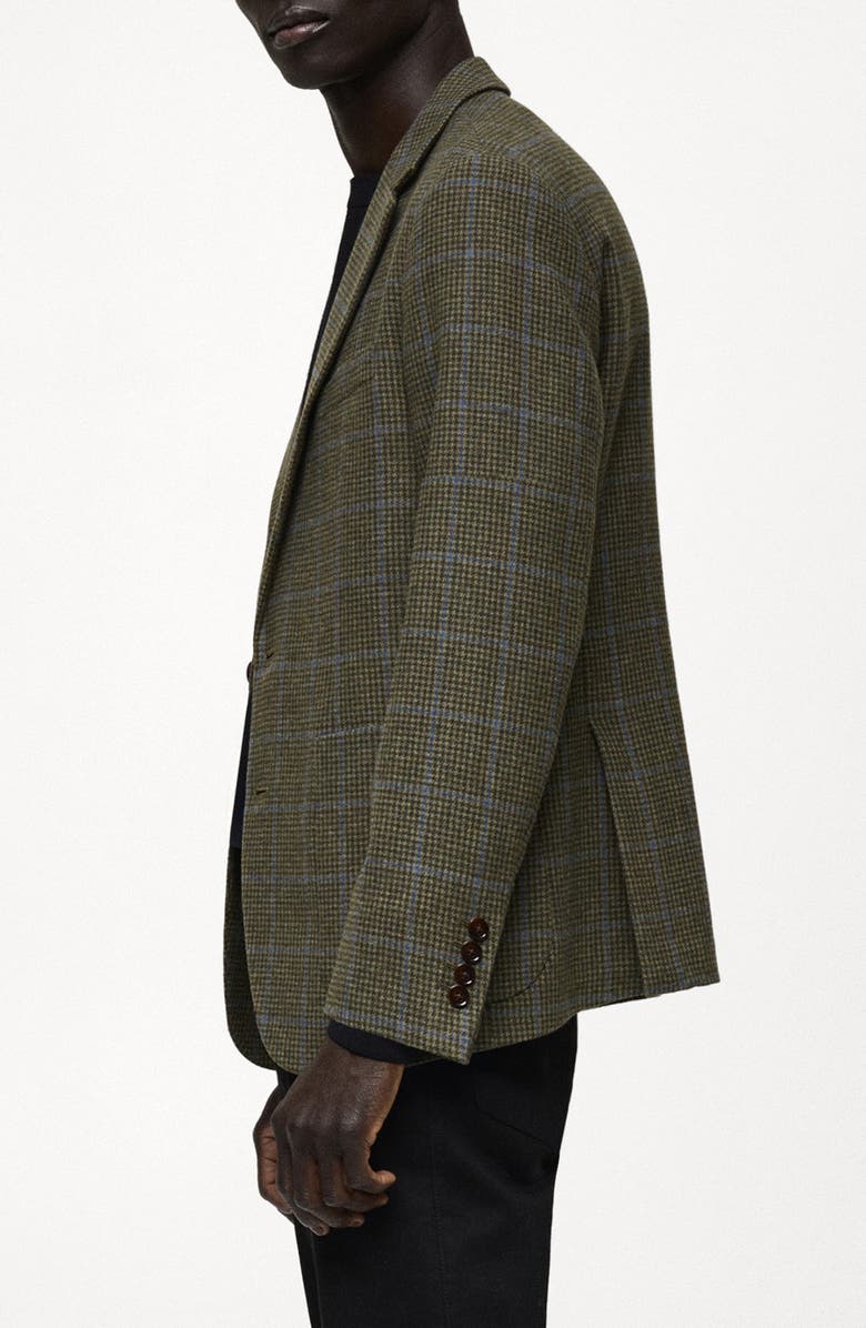 MANGO Slim Fit Houndsooth Wool Blend Sport Coat, Alternate, color, 