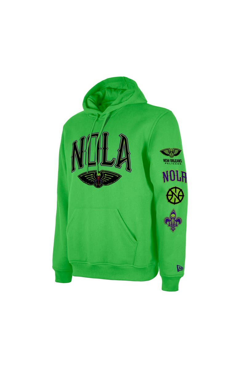 New Era Men's New Era Green New Orleans Pelicans 2023/24 City Edition Pullover Hoodie, Alternate, color, 