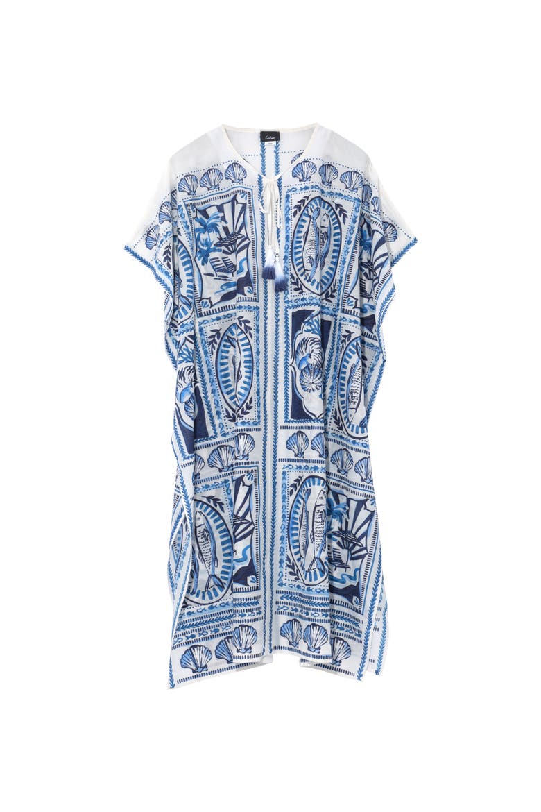 Montauk Tile Caftan, Main, color, Ultramarine