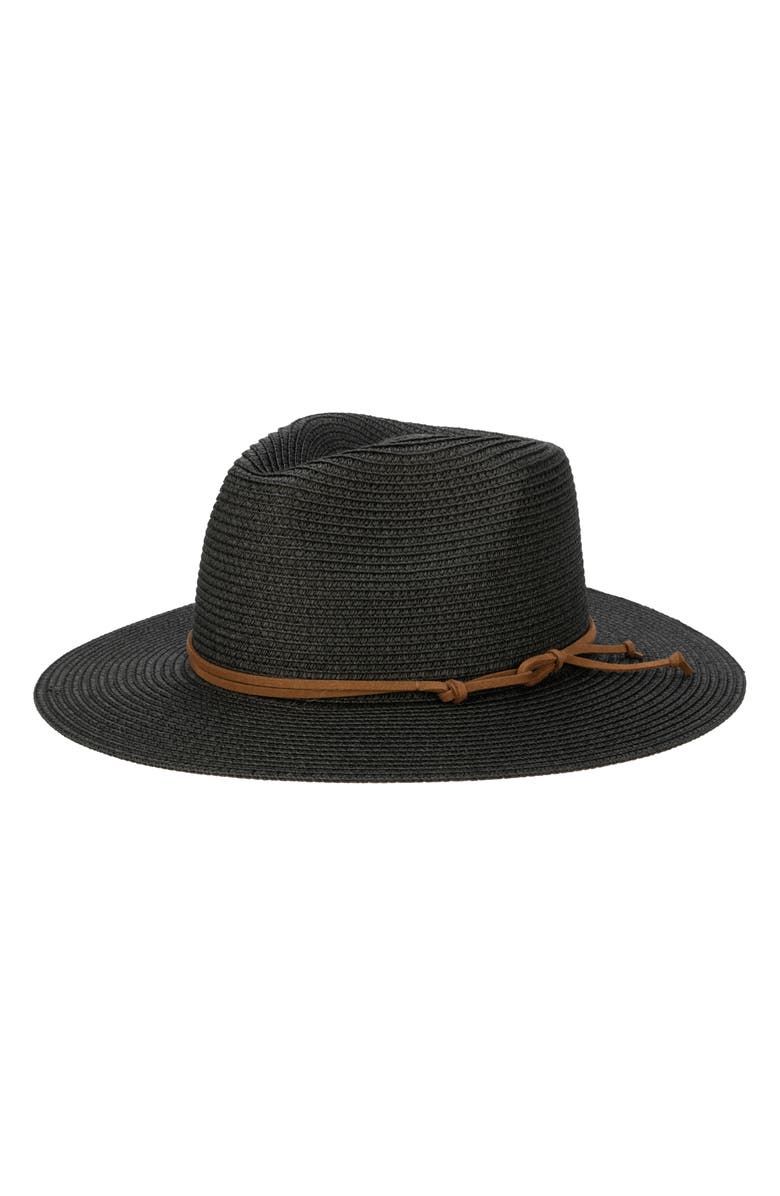 San Diego Hat Faux Suede Fedora, Main, color, Black