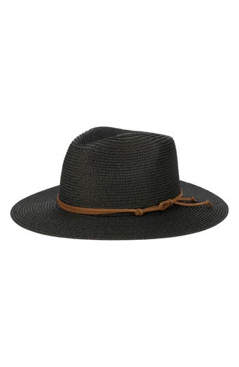 San Diego Hat Faux Suede Fedora In Black