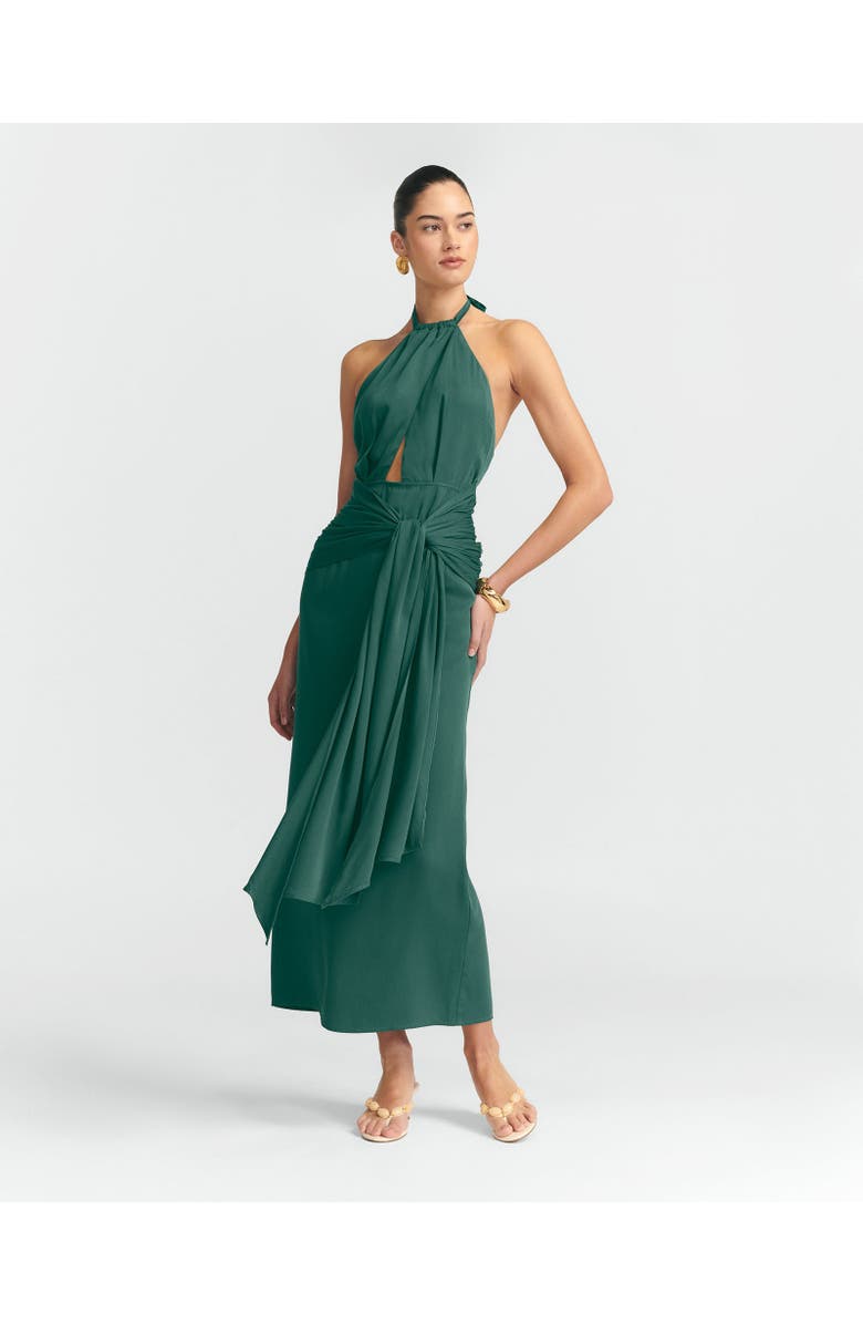 ST MRLO Nessie Midi Dress, Alternate, color, Forest Green