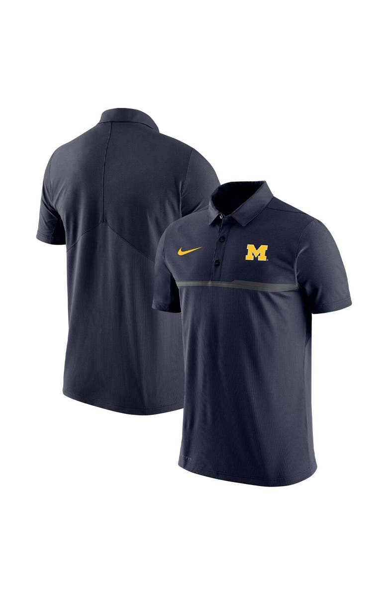 Nike Men's Nike Navy Michigan Wolverines Coaches Performance Polo, Main, color, 