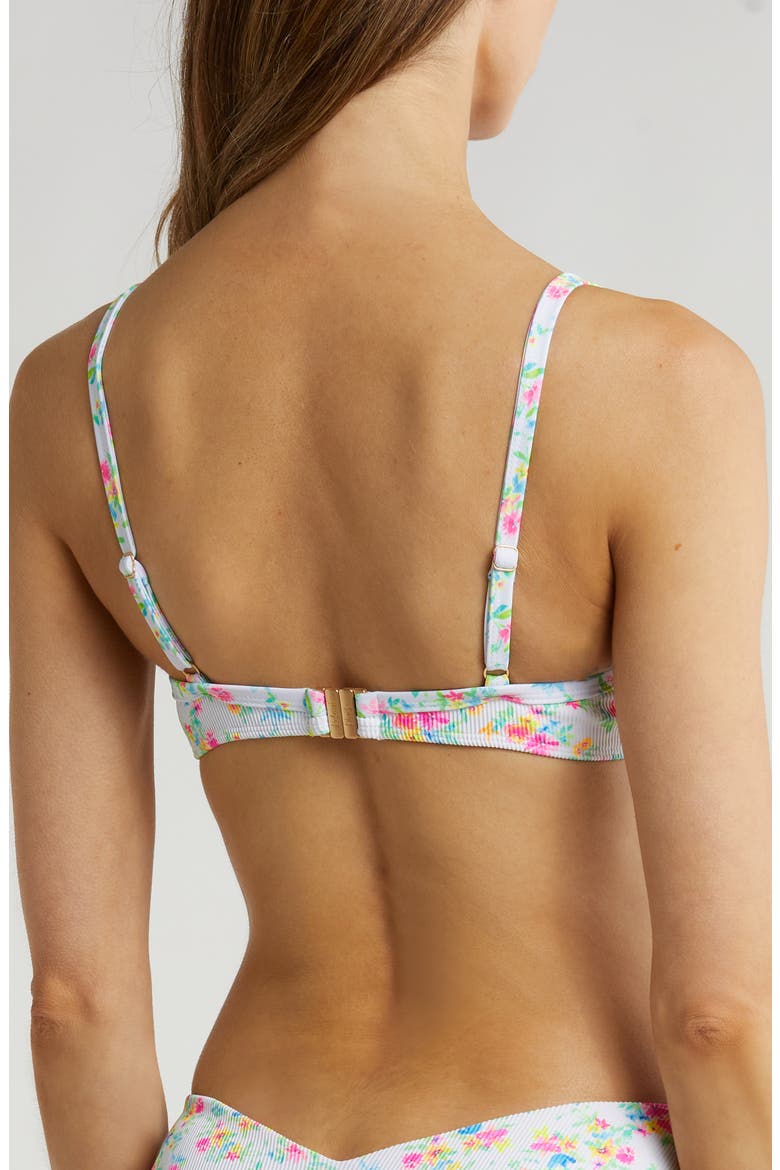 Ditzy Ribbed Underwire Bikini Top, Alternate, color, FOREVER FAIRYTALE