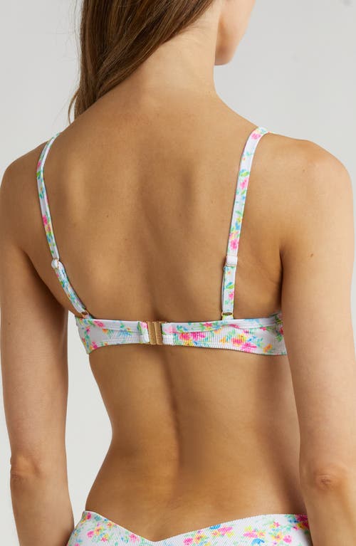 Kulani Kinis Ditzy Ribbed Underwire Bikini Top In Forever Fairytale