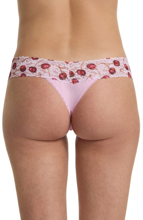 Hanky Panky Print Low Rise Thong In Pink