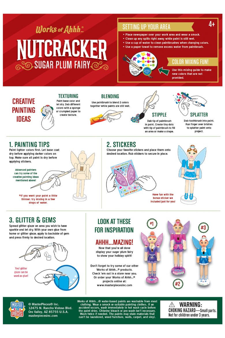 Nutcracker Sugar Plum Fairy Craft Kit, Alternate, color, Multicolor
