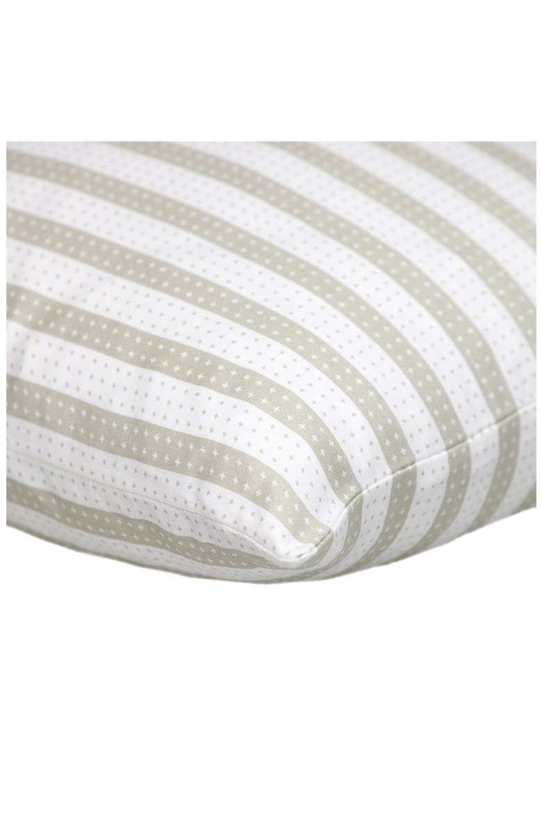 Stripe Textured Cotton Pillow, Alternate, color, WHITE